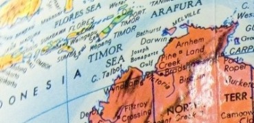 This photo of a section of a world globe highlighting the country of East Timor was taken by photographer Benjamin Earwicker from Boise, Idaho.